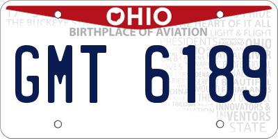 OH license plate GMT6189