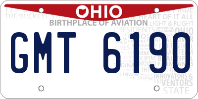 OH license plate GMT6190