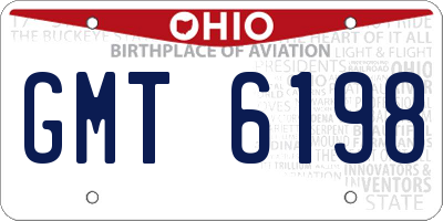 OH license plate GMT6198