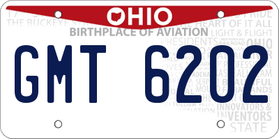 OH license plate GMT6202