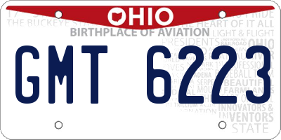 OH license plate GMT6223