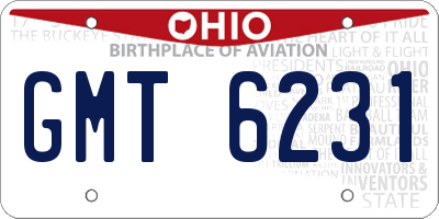 OH license plate GMT6231