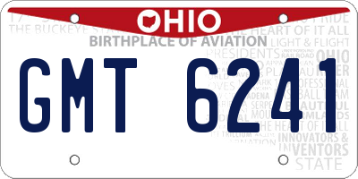 OH license plate GMT6241