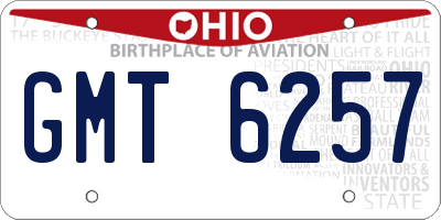 OH license plate GMT6257