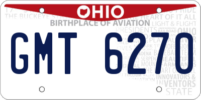OH license plate GMT6270