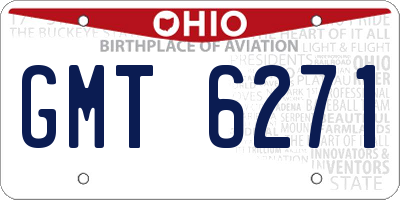 OH license plate GMT6271
