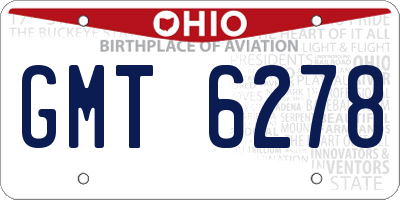 OH license plate GMT6278