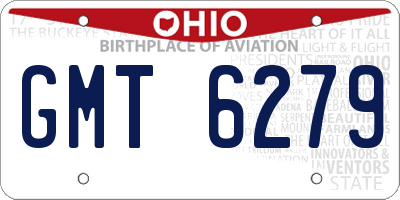 OH license plate GMT6279