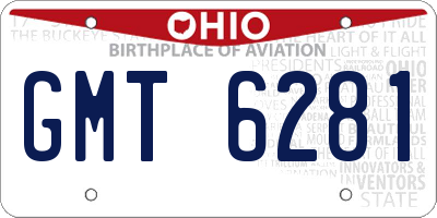 OH license plate GMT6281