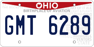 OH license plate GMT6289