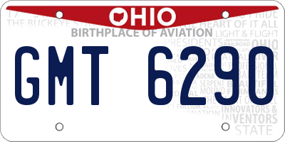 OH license plate GMT6290