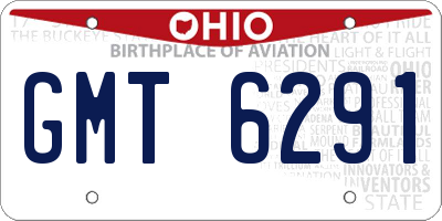 OH license plate GMT6291