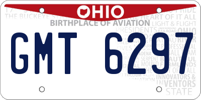 OH license plate GMT6297