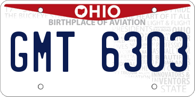 OH license plate GMT6303