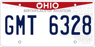 OH license plate GMT6328