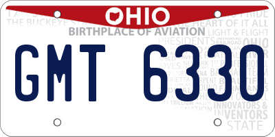 OH license plate GMT6330