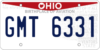 OH license plate GMT6331