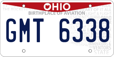 OH license plate GMT6338