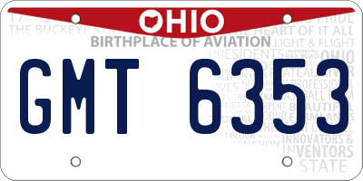 OH license plate GMT6353