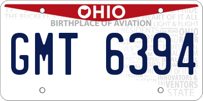 OH license plate GMT6394