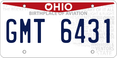 OH license plate GMT6431