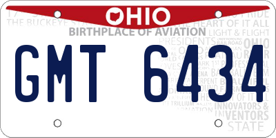 OH license plate GMT6434