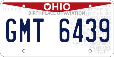 OH license plate GMT6439