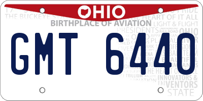 OH license plate GMT6440
