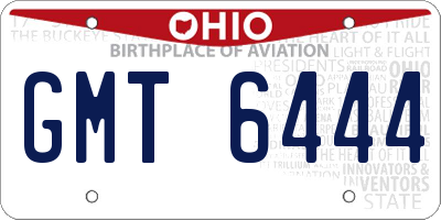 OH license plate GMT6444
