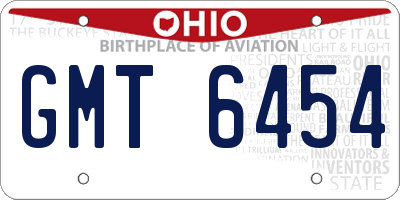 OH license plate GMT6454