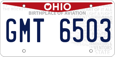 OH license plate GMT6503