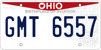 OH license plate GMT6557