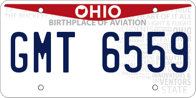 OH license plate GMT6559