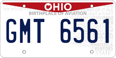 OH license plate GMT6561