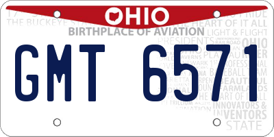 OH license plate GMT6571