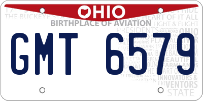 OH license plate GMT6579