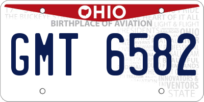 OH license plate GMT6582