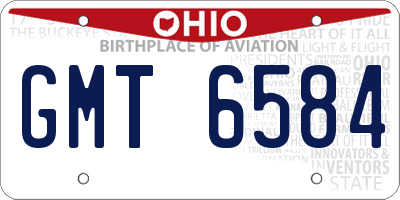 OH license plate GMT6584