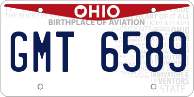 OH license plate GMT6589