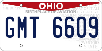OH license plate GMT6609