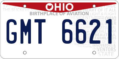OH license plate GMT6621