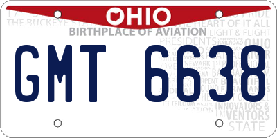 OH license plate GMT6638