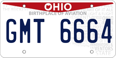 OH license plate GMT6664