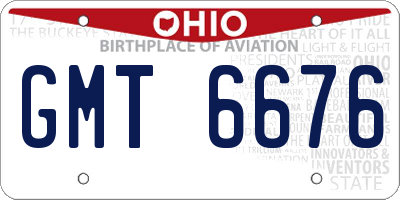 OH license plate GMT6676