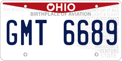 OH license plate GMT6689