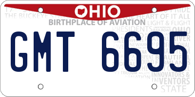 OH license plate GMT6695