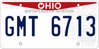 OH license plate GMT6713