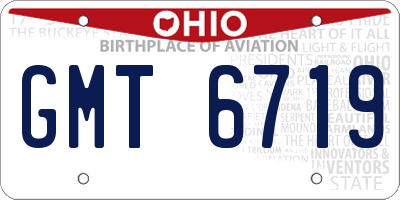 OH license plate GMT6719