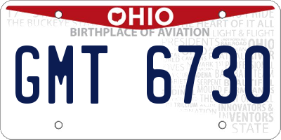 OH license plate GMT6730