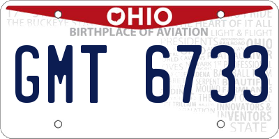 OH license plate GMT6733